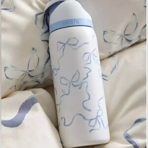 Owala White and Blue Water Bottle